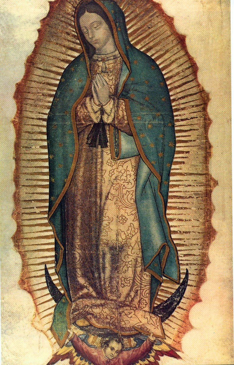 The image of Our Lady of Guadalupe on Juan Diego's tilma