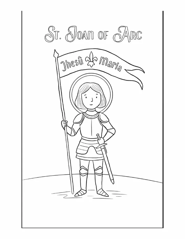 St. Joan of Arc Study Pack, coloring page page