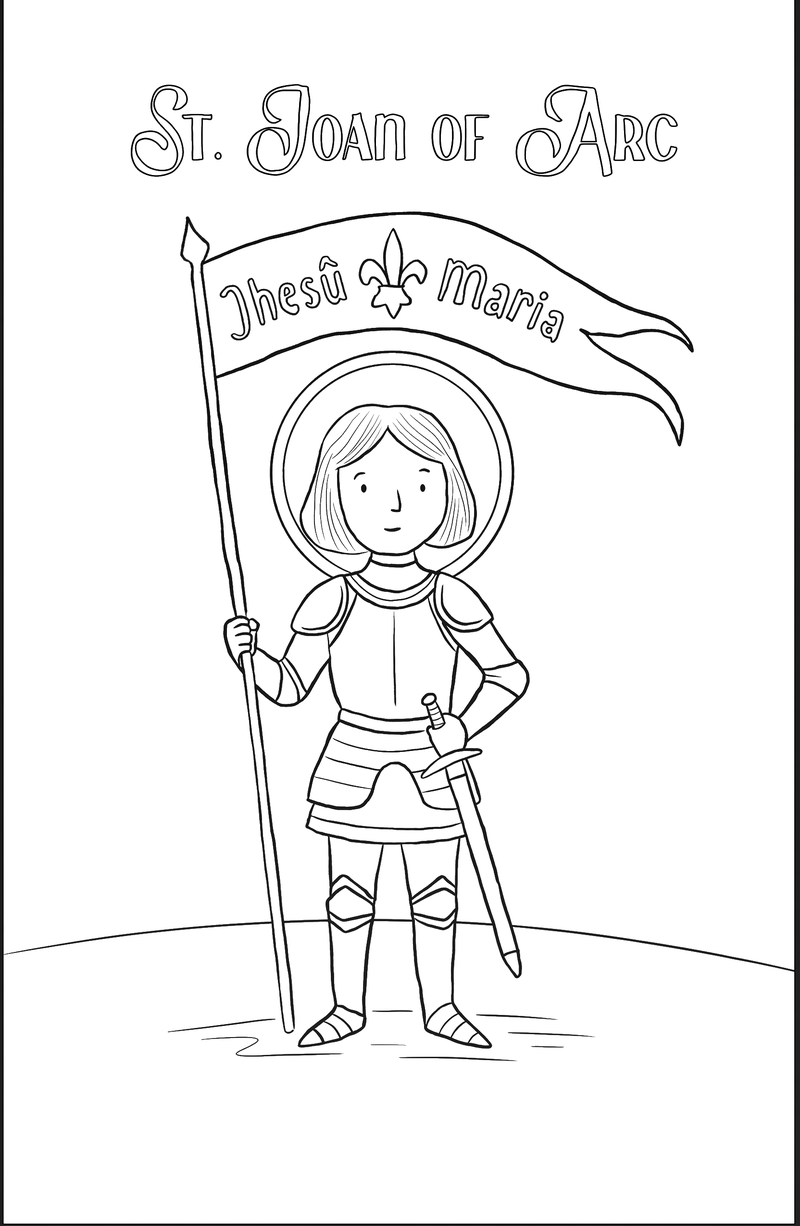 St. Joan of Arc coloring page preview