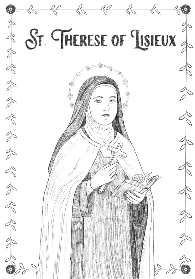 Portrait of St. Thérèse of Lisieux — Catholic saint for kids