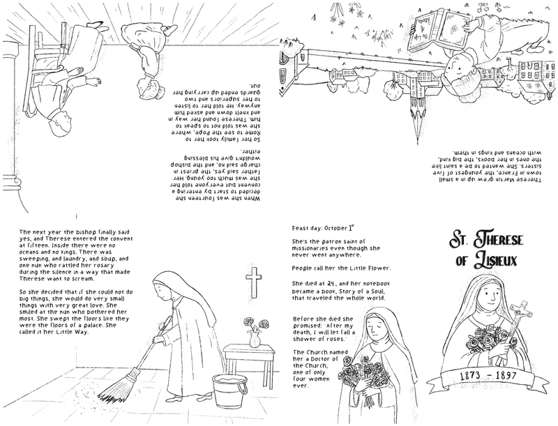 St. Thérèse of Lisieux coloring page preview